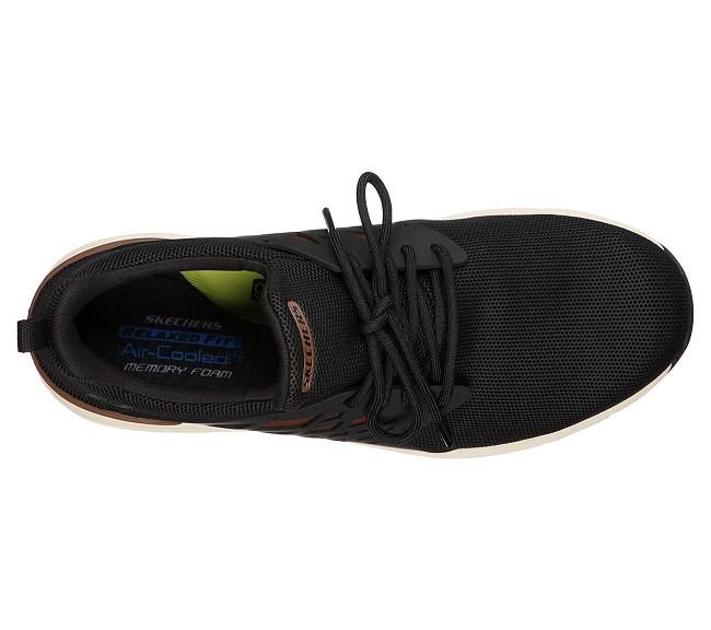 Zapatos Sin Cordones Skechers Hombre - Volero Negro STOHQ7380